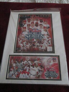 2008 Phillies World Series Poster With Post Marked Envelope